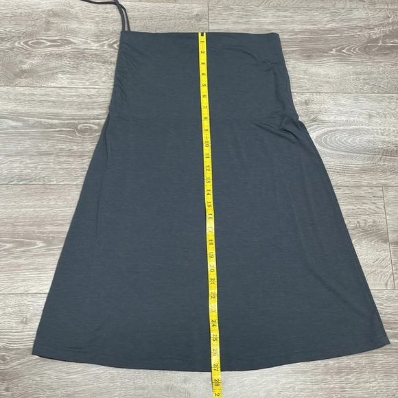 Athleta Gray Drawstring Cinch Waist Midi Skirt M - Picture 7 of 10